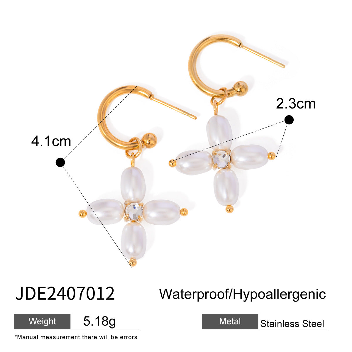 Aairah Pearl Cross Jewelry Set - JDE2407012 [0TSLGHYO]