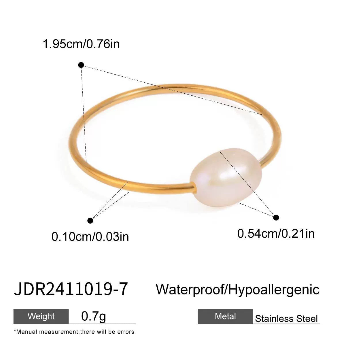 Keegan Freshwater Pearl Ring Set - JDR2411019-7 [T2FWEC51]