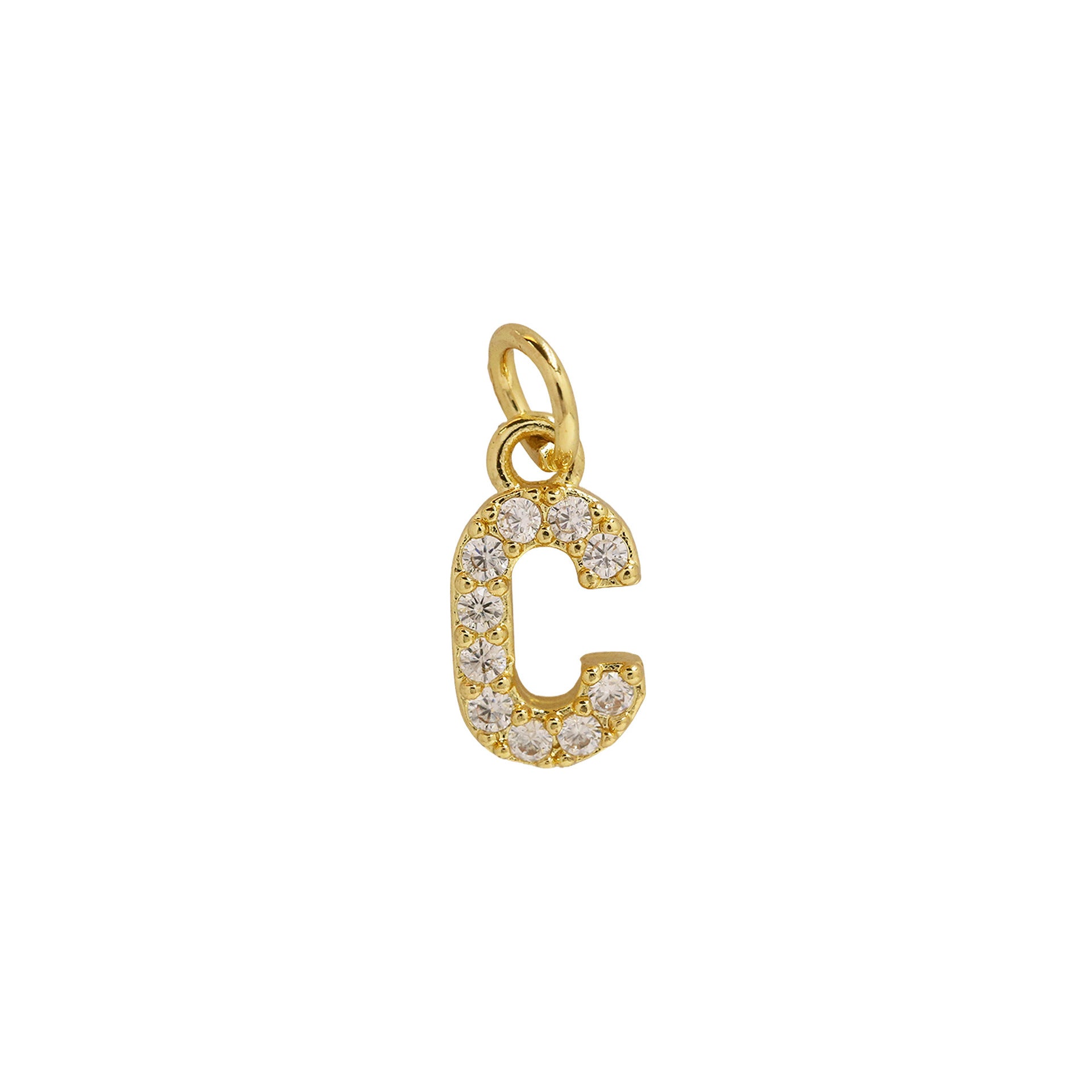 Leilah Zircon Initial Necklace - C [WMKCWRUO]