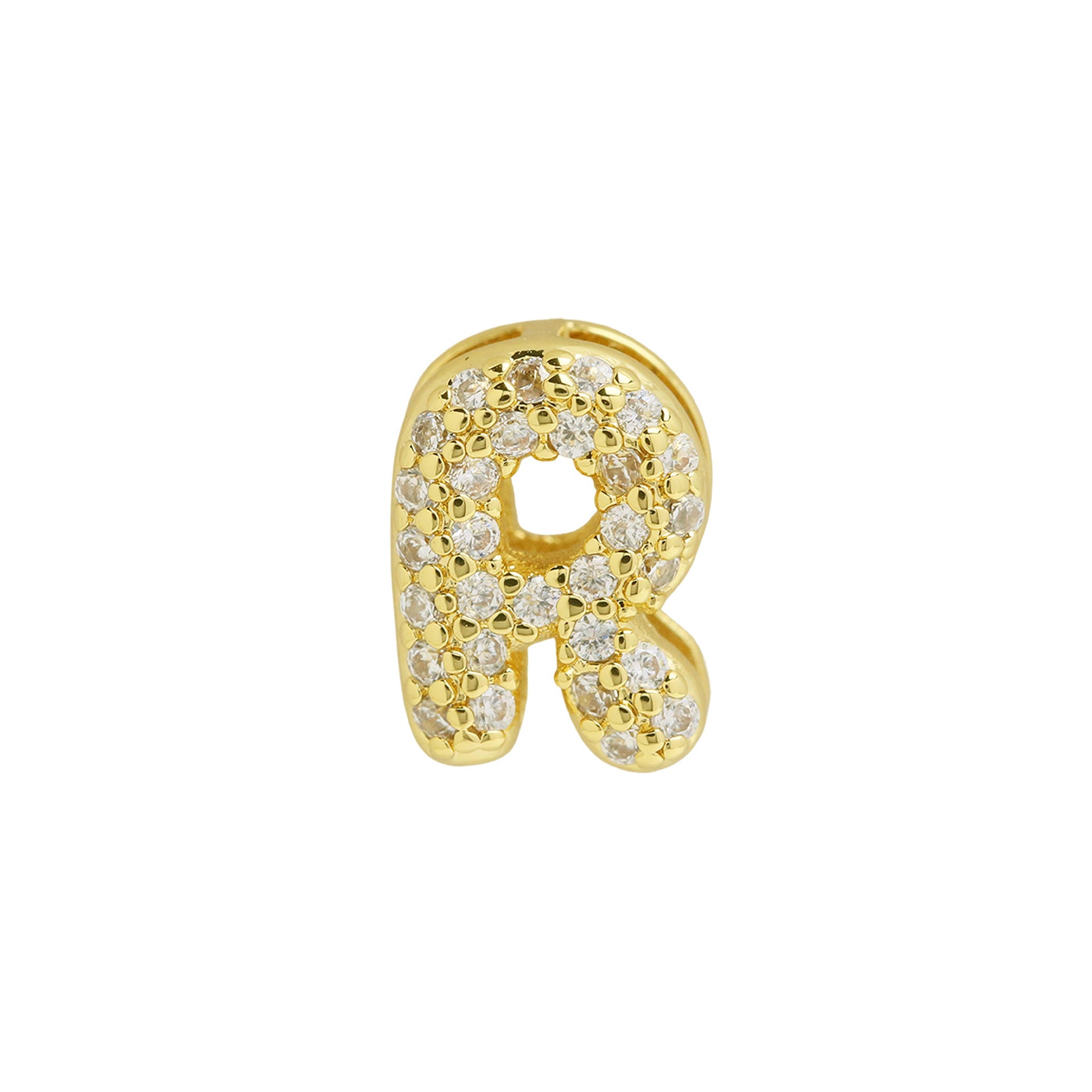 Makinley Bubble Letter Charm - Gold Pendant R [BMK6VL1R]