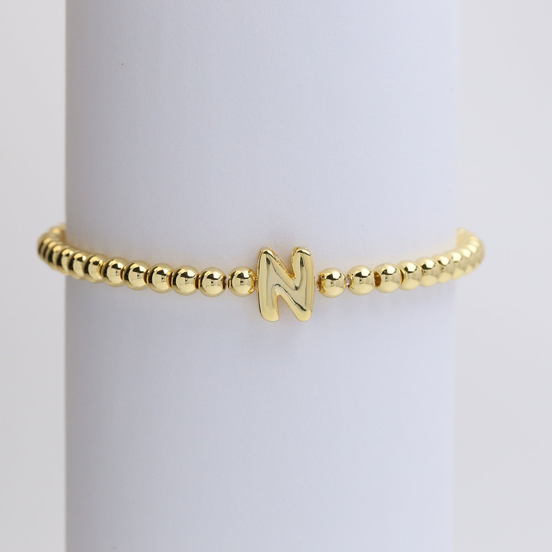 Jorie Polished Letter Bracelet - N [BEDISE6R]