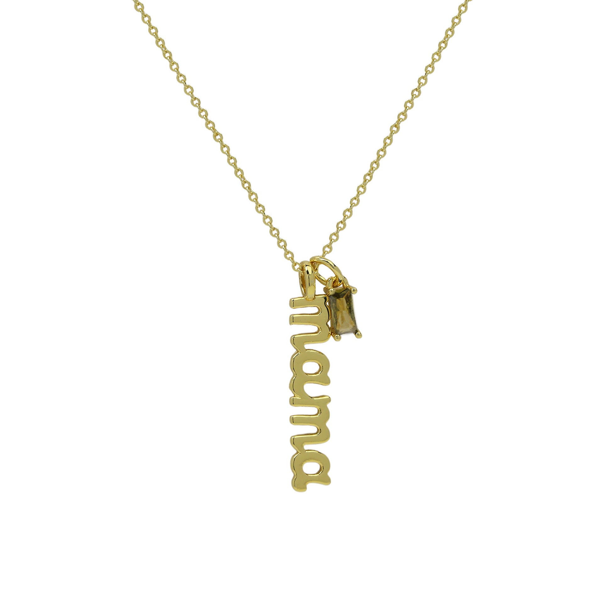 Adaly Birthstone Mom Pendant Necklace - August Birthstone [47UYG32O]
