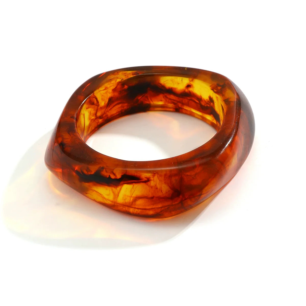 Takiyah Irregular Acrylic Bracelet - Brown