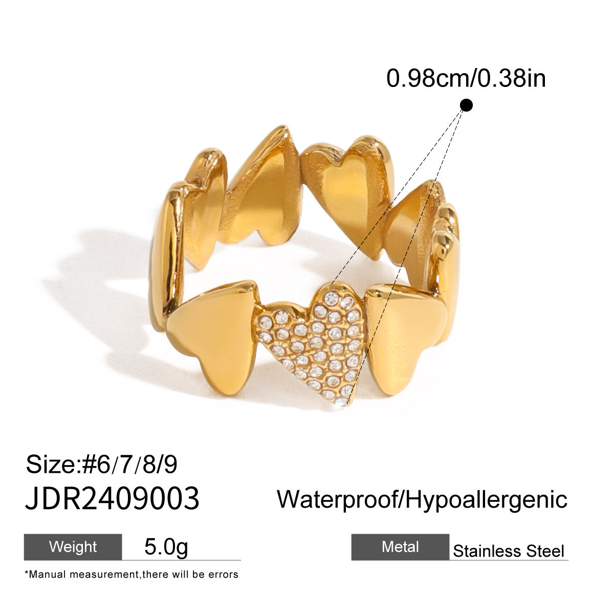 Lesly Love Zircon Ring - JDR2409003-7 [ZIAZZR3F]