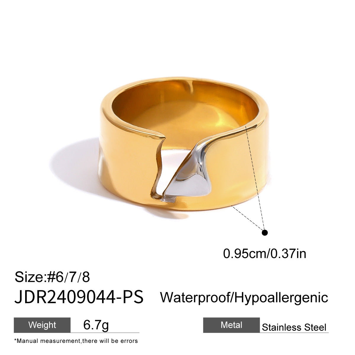 Debanhi Sculptural Colorblock Ring - JDR2409044-PS-6 [XW7ABM8O]