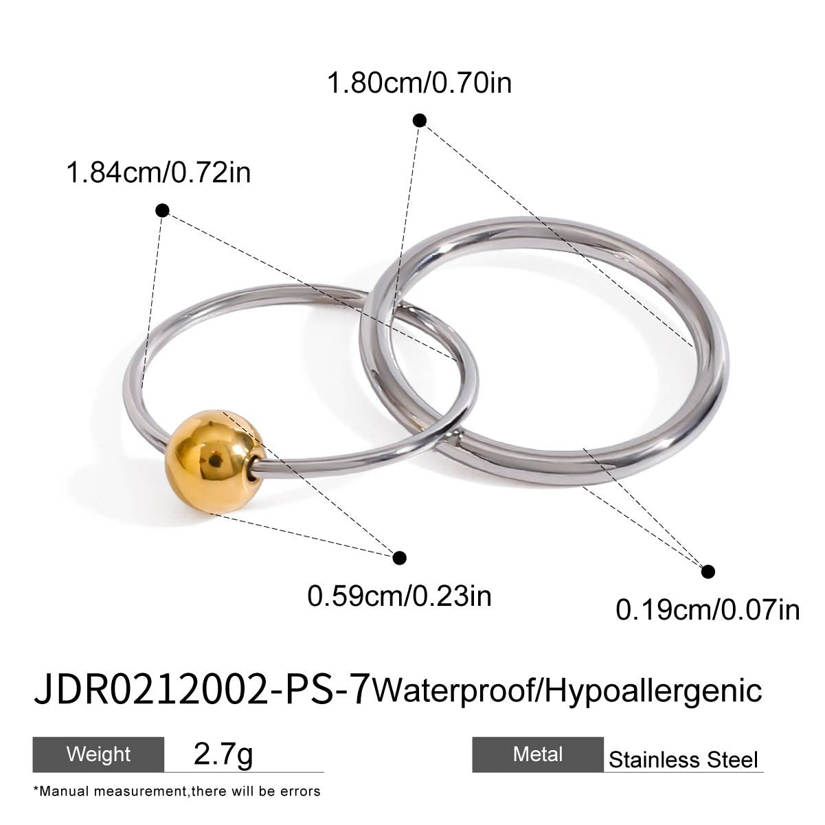 Aadya Stainless Steel Pendant Ring - JDR0212002-PS-7 [1O7GA8AO]