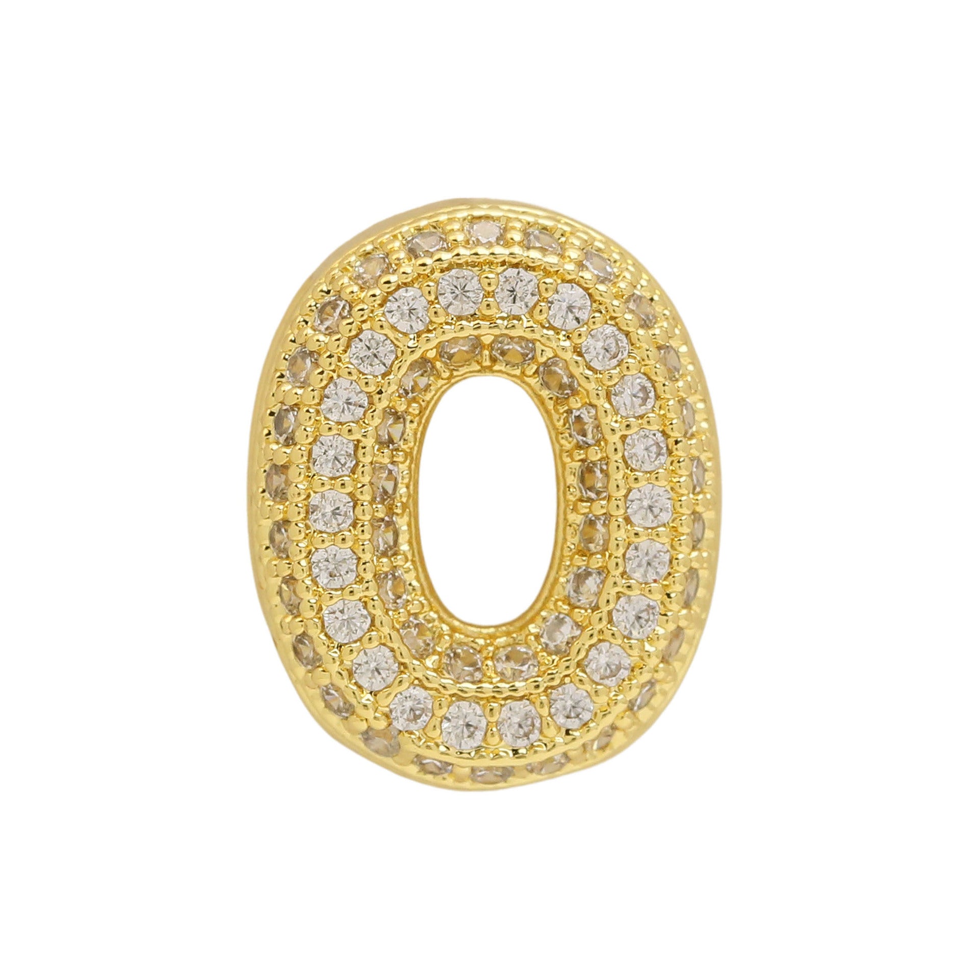 Israa Gold Bubble Letter Bracelet - O [V79U72BB]