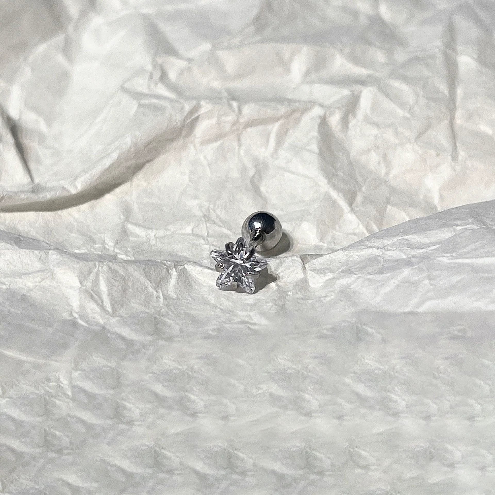 Kamia Celestial Zircon Stud - 5mm White Zircon