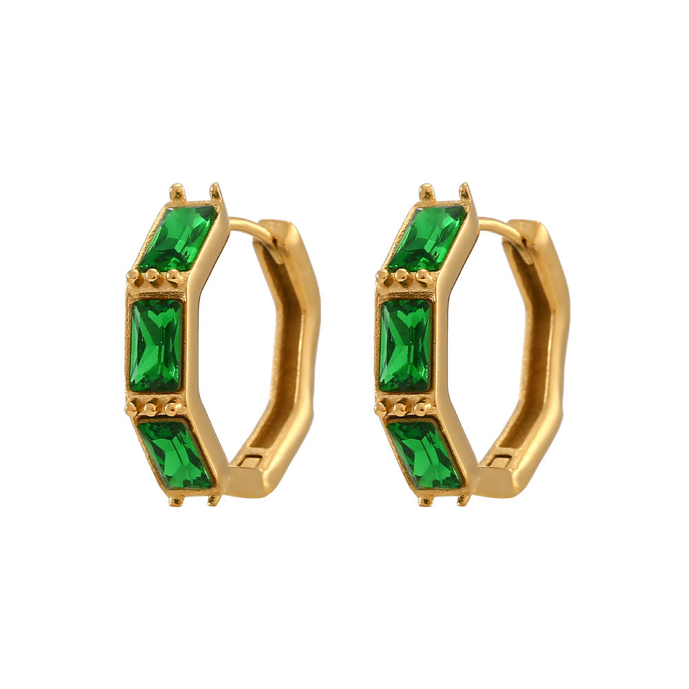 Abrianna Bamboo Zircon Huggies - Green Zircon [6M479L7W]