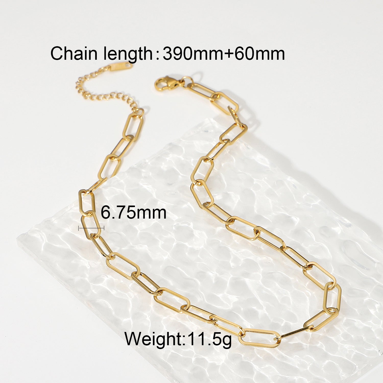 Miryam Gold Geometric Chain Necklace - JDN20127-1 [LPZKNMMR]