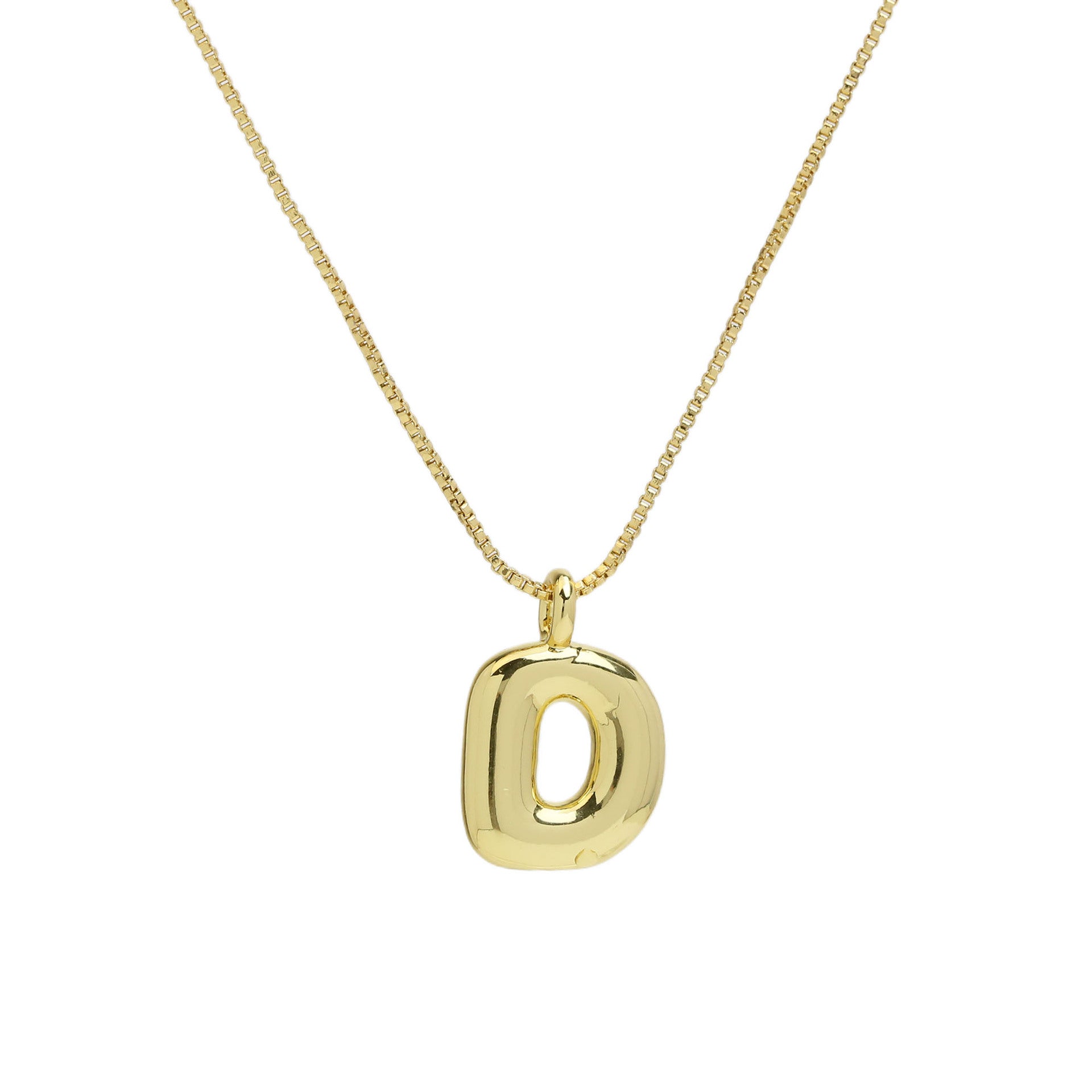 Odalys Gold Initial Pendant - Necklace D [70D4X8MR]