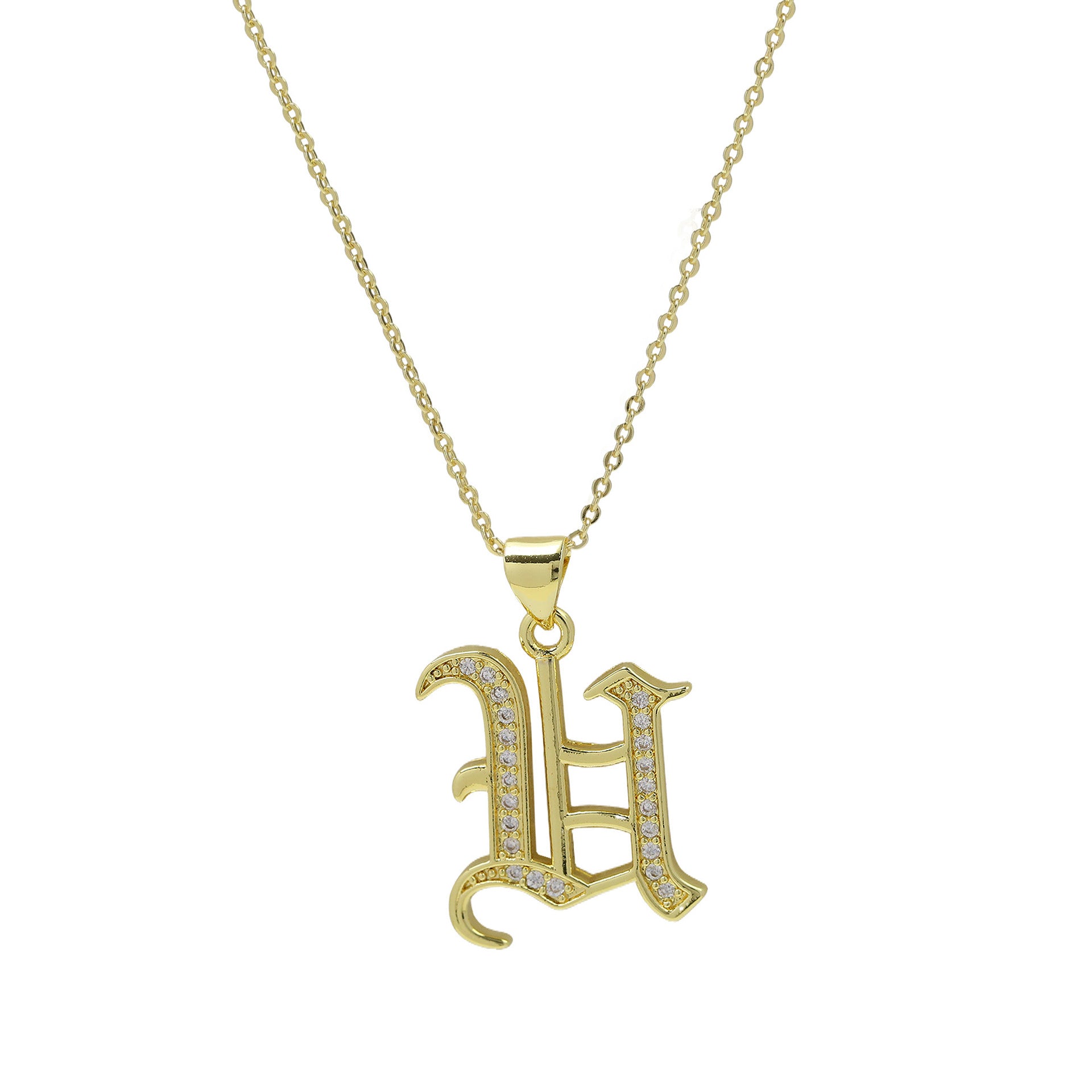 Lawson Old English Initial Necklace - U Necklace [EDXBGYA6]