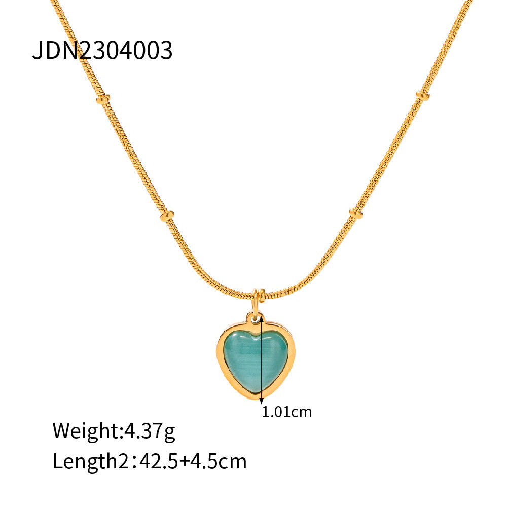 Jewels Iridescent Pendant Necklace - White Iridescent Round [1QTRP627]