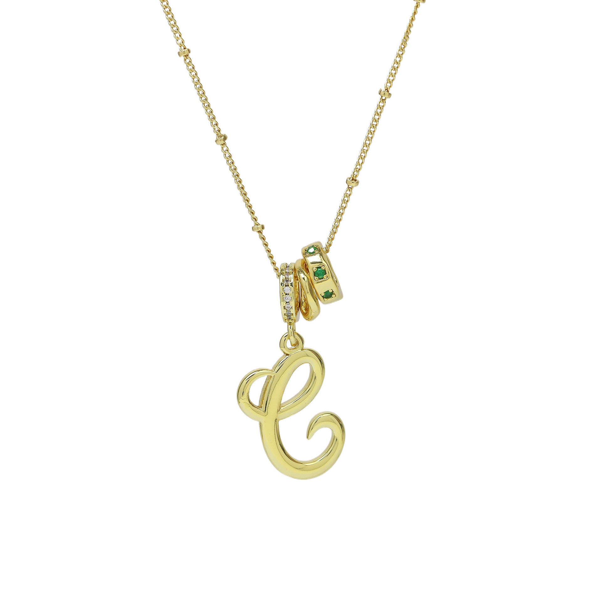 Jovi Cursive Initial Necklace - Gold C [9PLNFEM4]