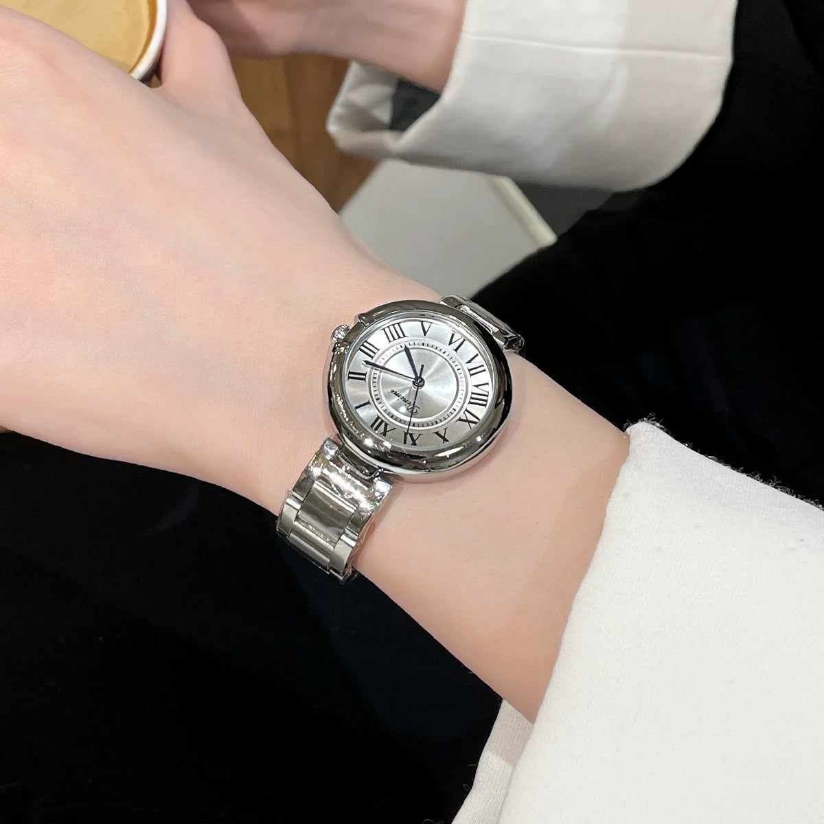 Rosamaria Elegant Quartz Watch - Silver Steel Band