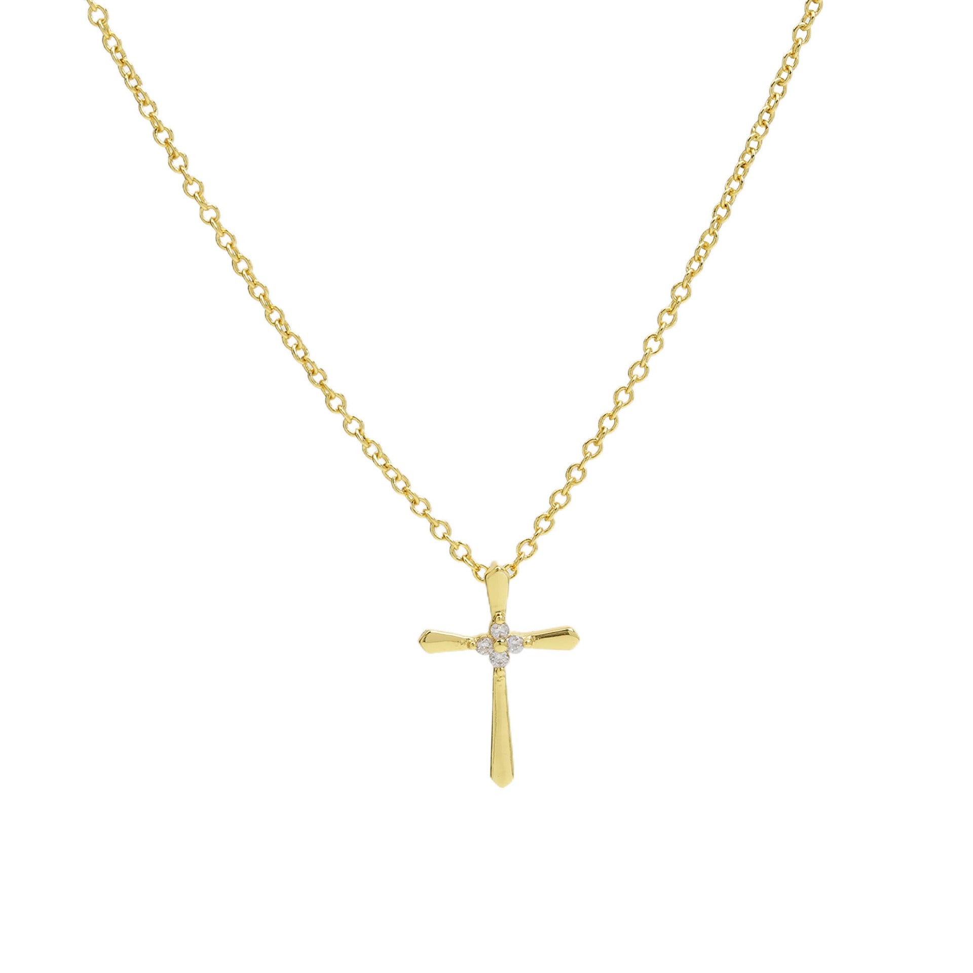 Mela Birthstone Cross Necklace - June Birthstone Necklace [8Z6MWZE4]