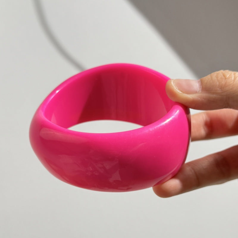 Leilany Oval Resin Bracelet - Cream [XRN0GSFC]