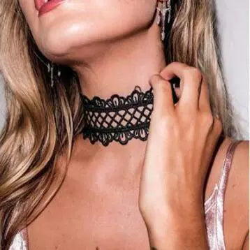 Amran Crystal Lace Choker - Style 4 [3WXL9C56]