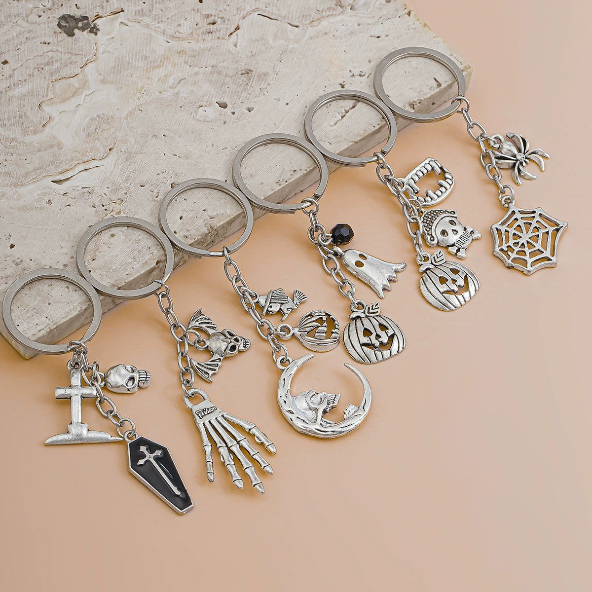 Thea Strawberry Blossom Charms - Silver-Tone 6-Piece Charm Set [ULJV5JB9]