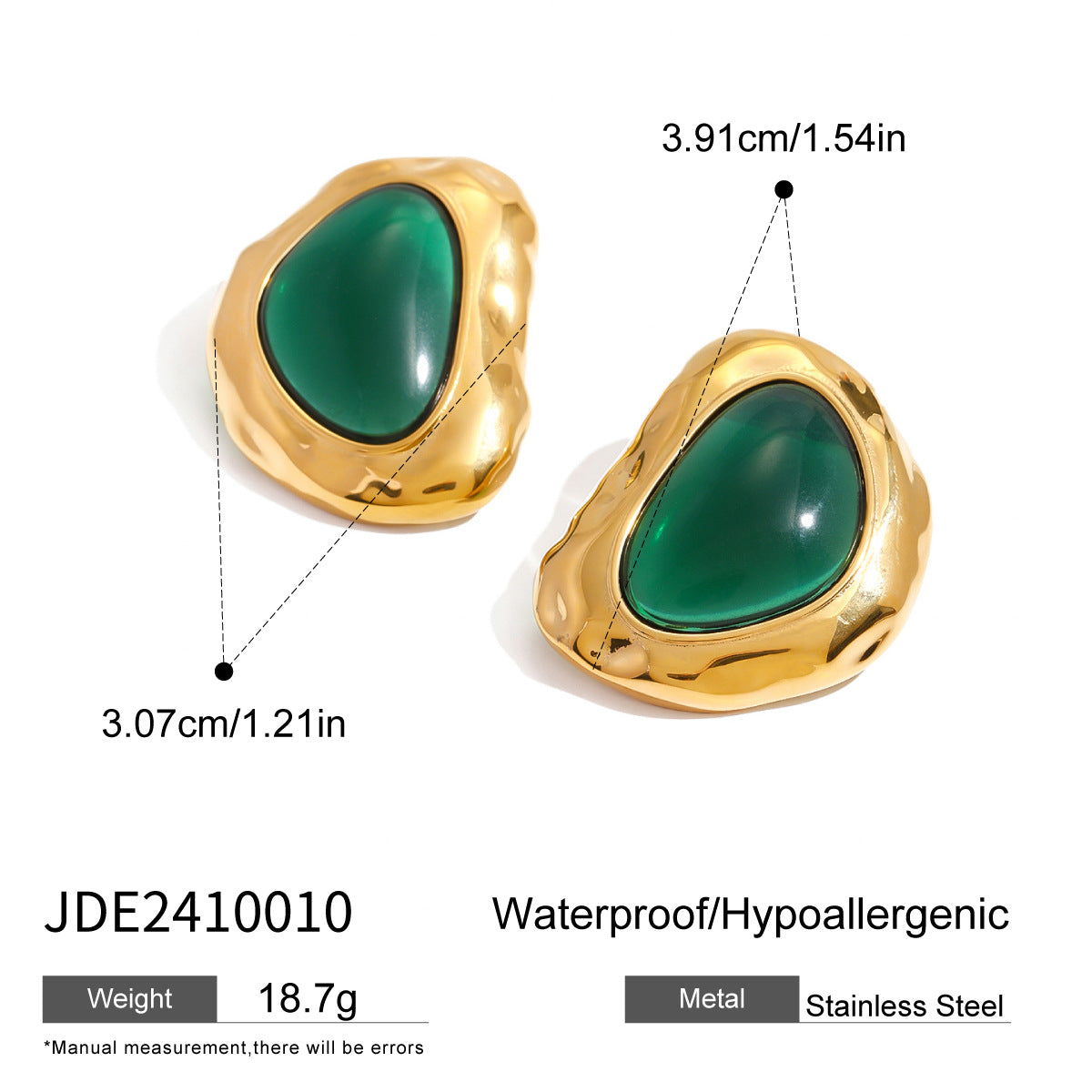 Vivian Retro Oval Earrings - JDE2410010 [ODKVYG8G]