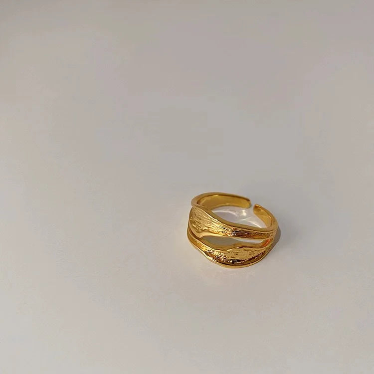 Lilliana Irregular Enamel Ring - Gold