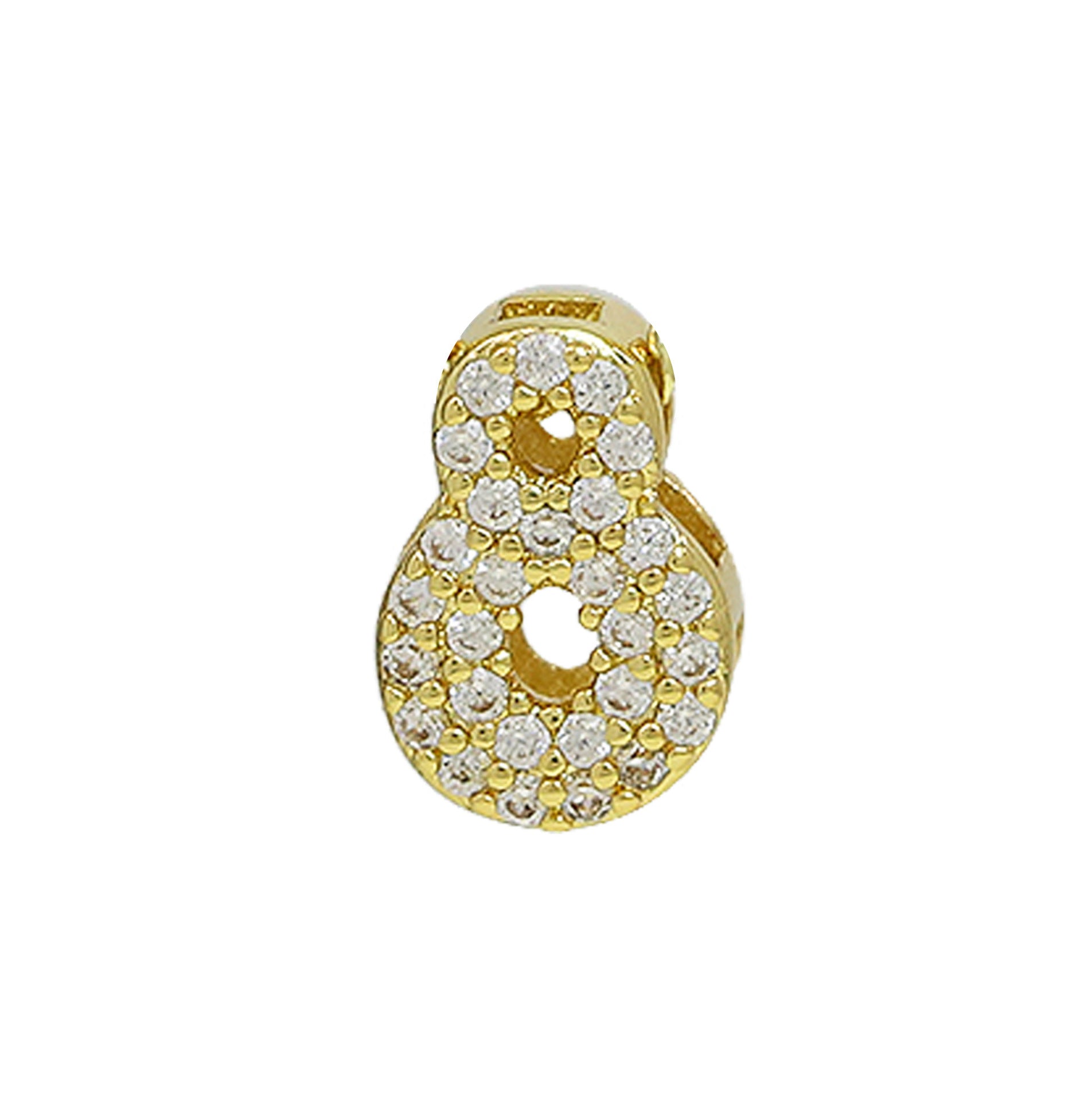 Rosalyn Bubble Letter Necklace - Number 8 [QSHXL08R]