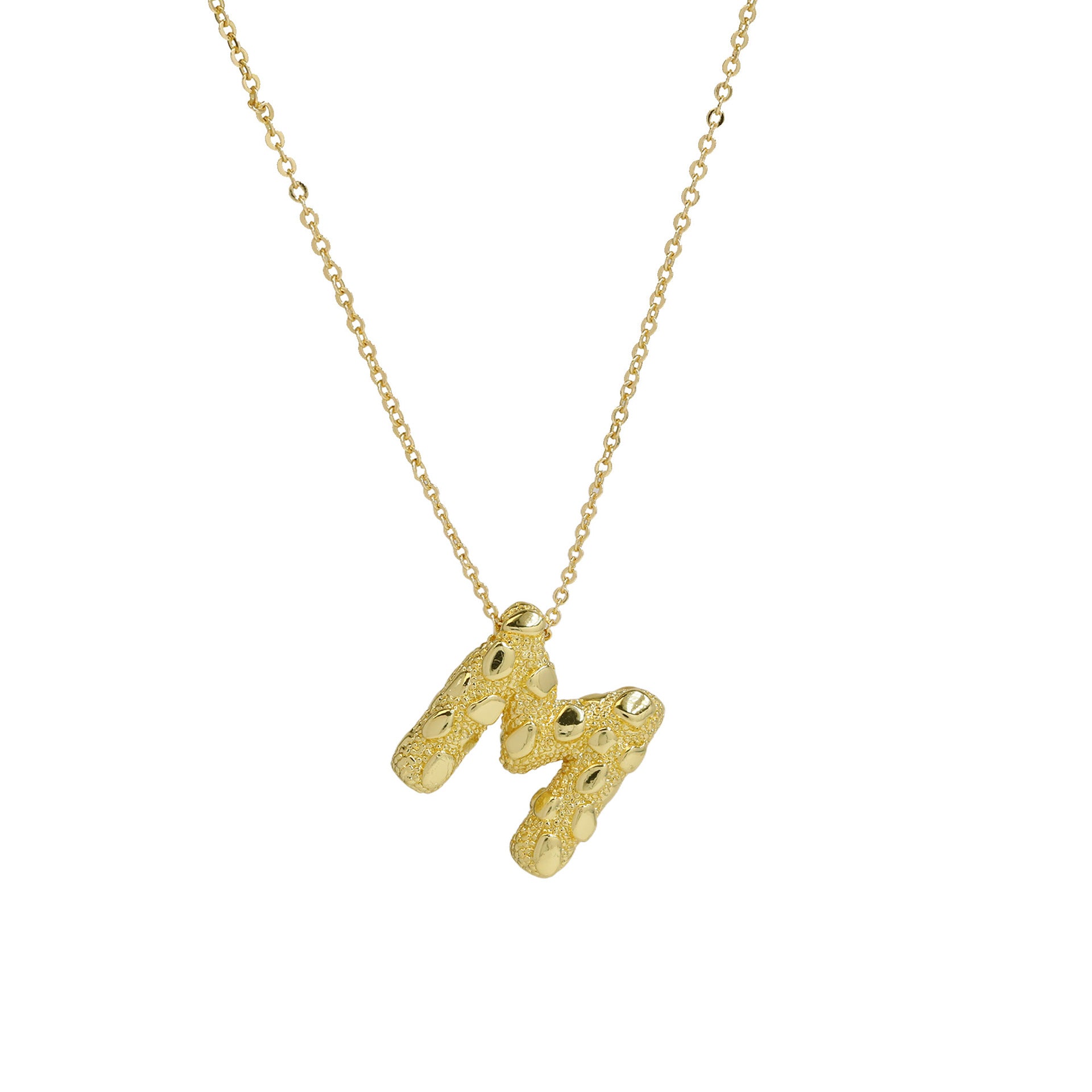 Akari Bubble Letter Necklace - M [46IZ5FHD]