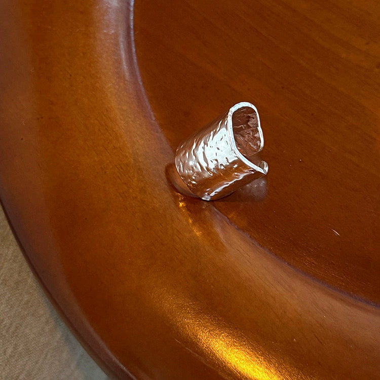 Saryah Asymmetric Statement Ring - Silver Wide Statement Ring [PV2PT9YJ]