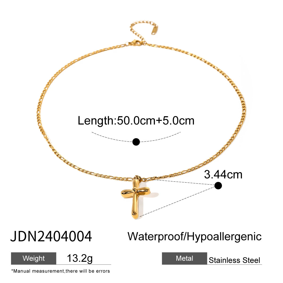 Whitley Gold Cross Necklace - Gold [GXPNTAEX]
