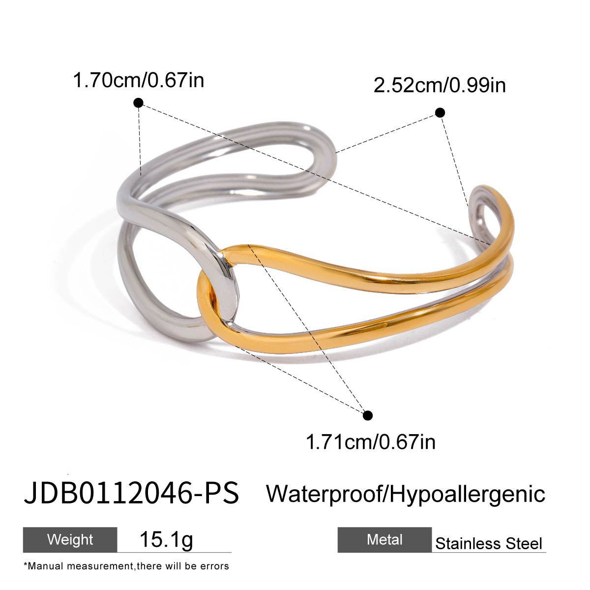 Ameliah Sculpted Cuff Bracelet - JDB0112046-PS [H1EU9AZF]