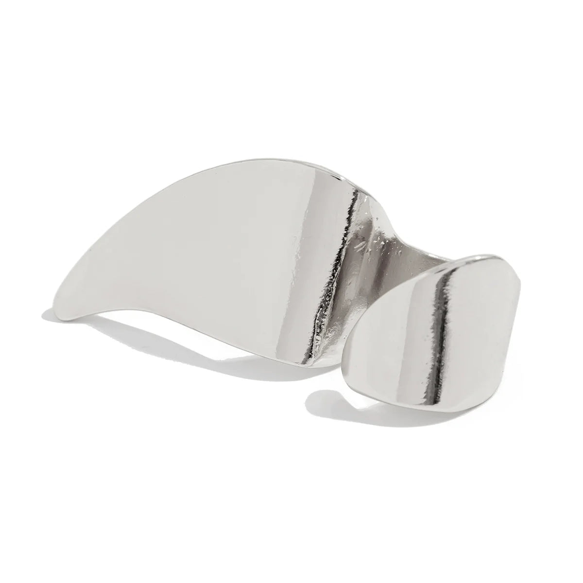 Brynna Sculptural Statement Rings - Irregular Snake Silver