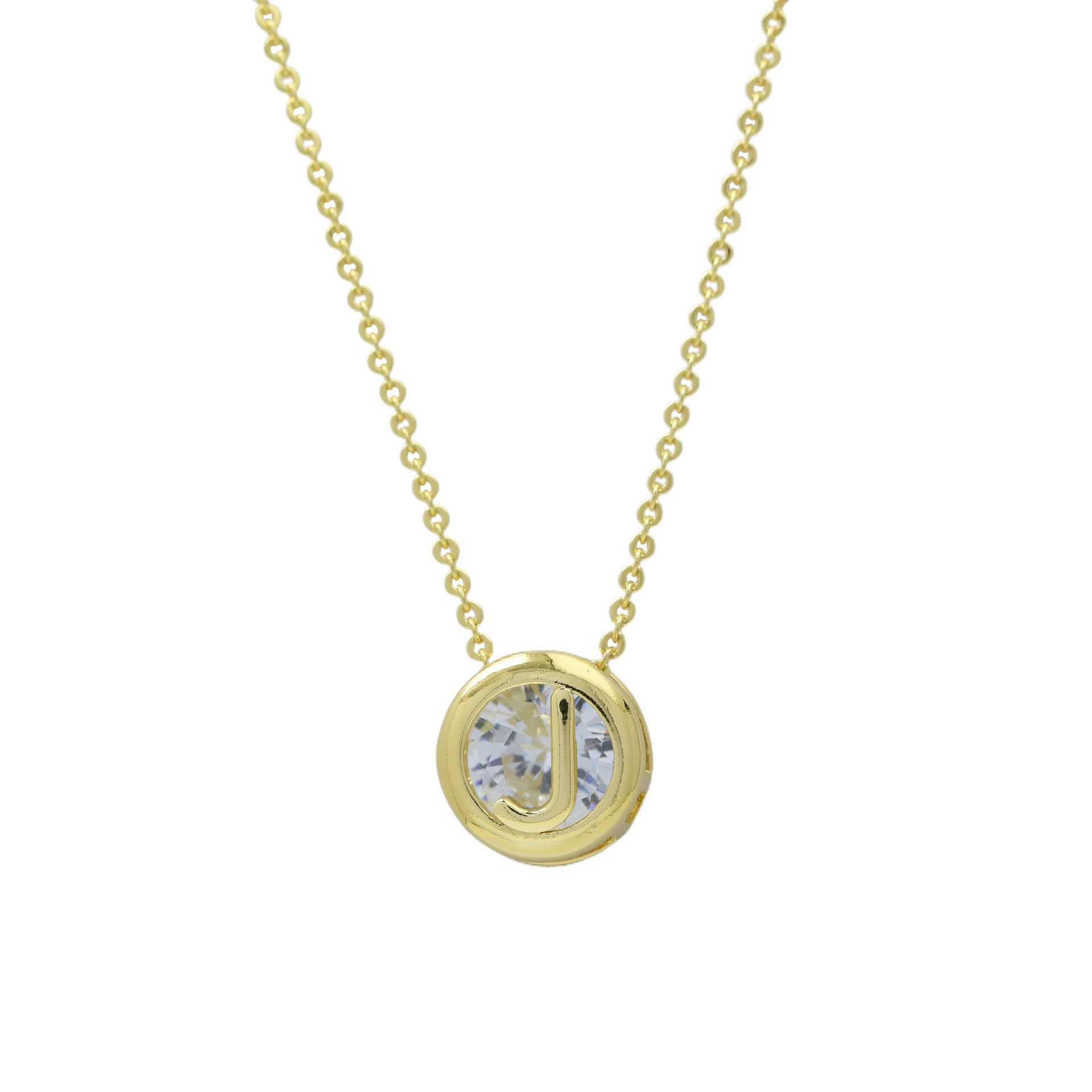 Gia Initial Pendant Necklace - J [N5GUVEQE]