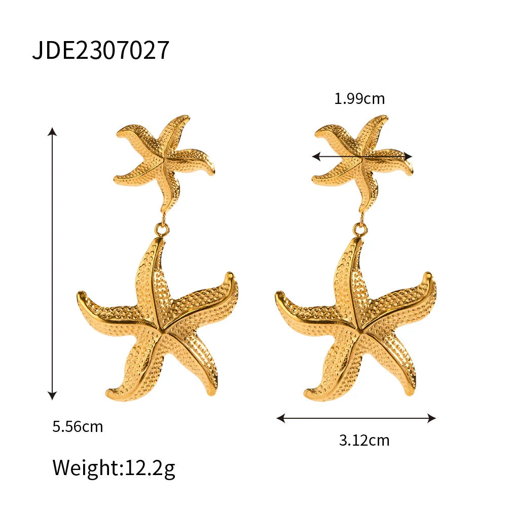 Myriam Starfish Pendant Earrings - JDE2307027