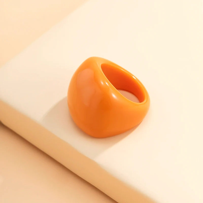 Lanaya Colorful Resin Ring - Orange