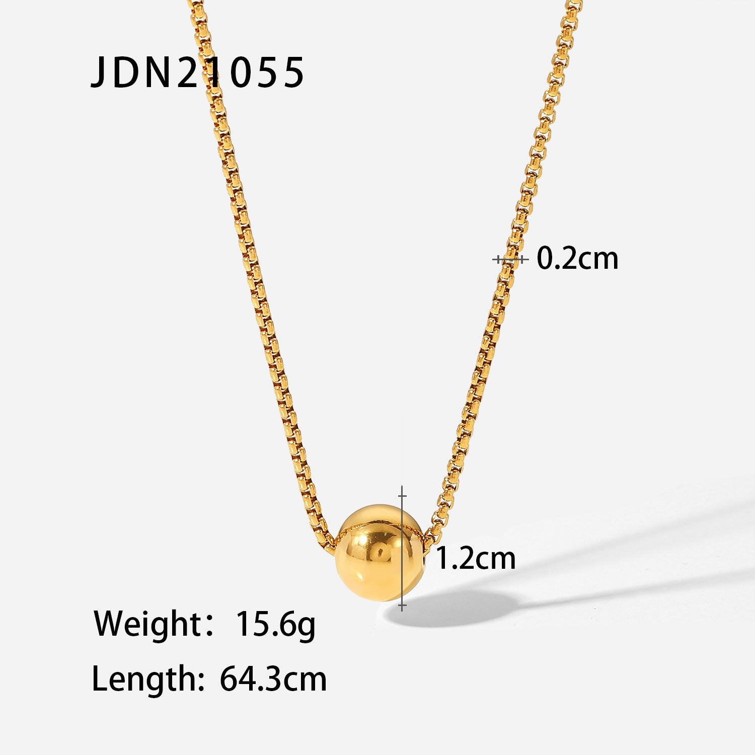 Kinley Gold Sphere Pendant Necklace - JDN21055 [BYN2YWTC]