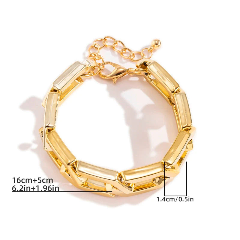 Farrah Minimalist O-Ring Necklace - Gold Bracelet