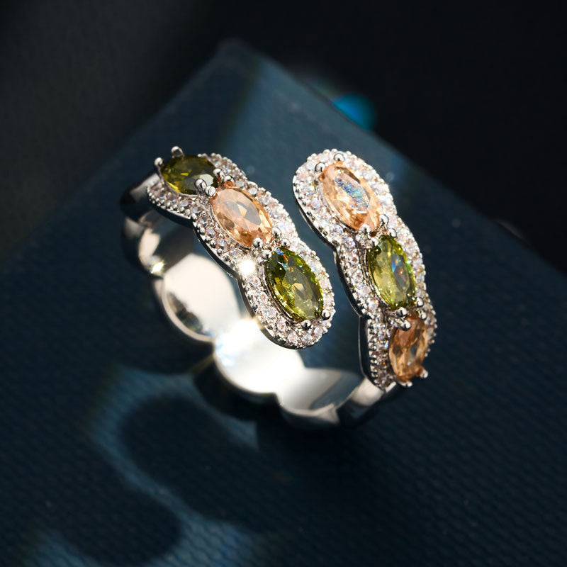 Janyla Colorful Zircon Ring - R15742K200 [XQOC72M9]