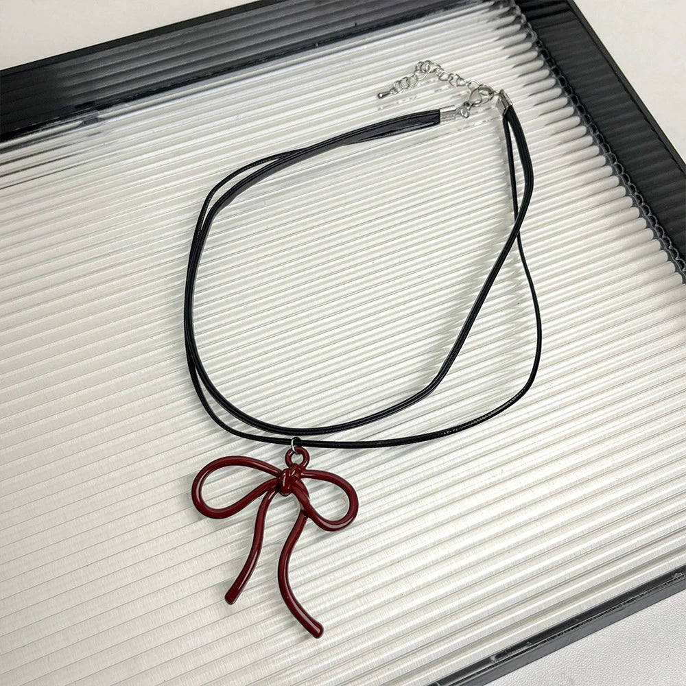 Makenna Bow Pendant Necklace - Bow Necklace [GIU9IJNO]