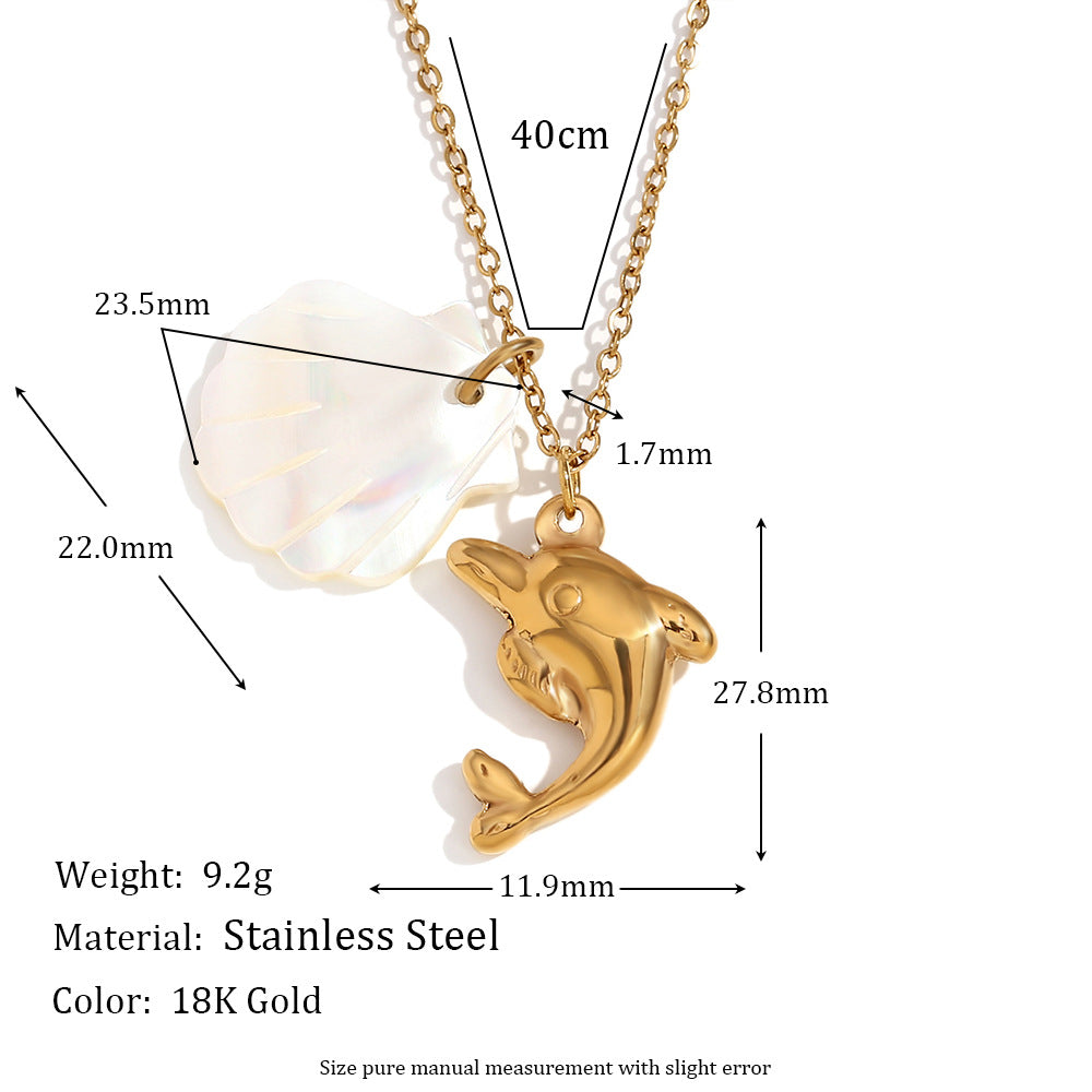 Kayleah Ocean Treasure Necklace - Ocean Wind Pendant Necklace Style 7 - Gold [MR1N4XC3]
