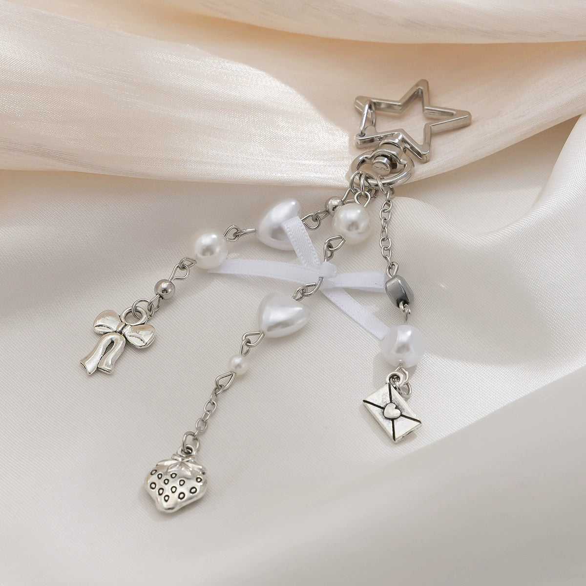 Thea Strawberry Blossom Charms - Silver-Tone Star Charm [MCMI88ZH]
