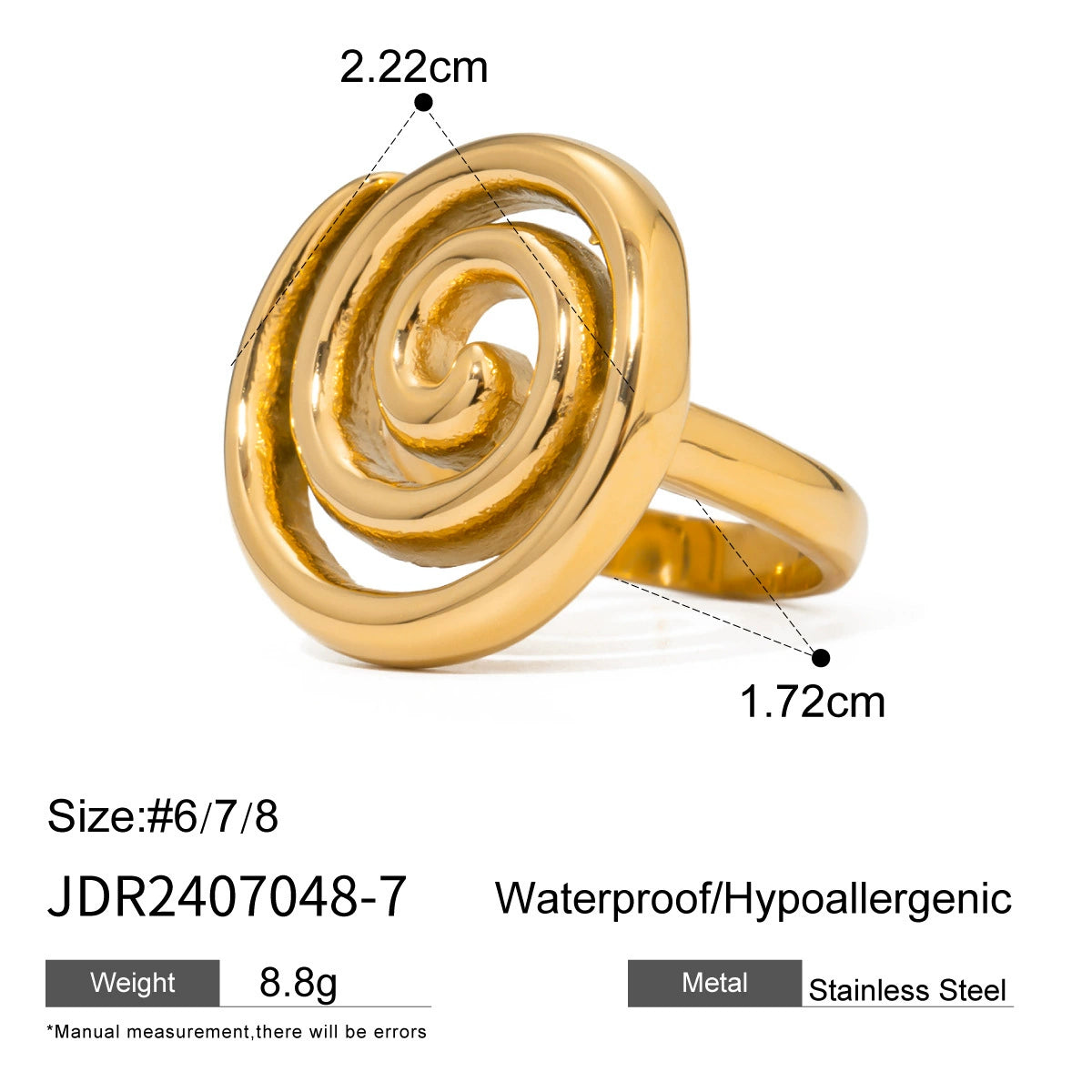 Yuritzi Ocean Spinner Ring - Silver-toned [HEQYLBN0]