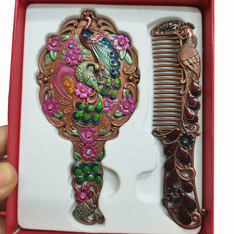 Hillary Vintage Mirror Set - Antique Bronze Phoenix Group - Red Box