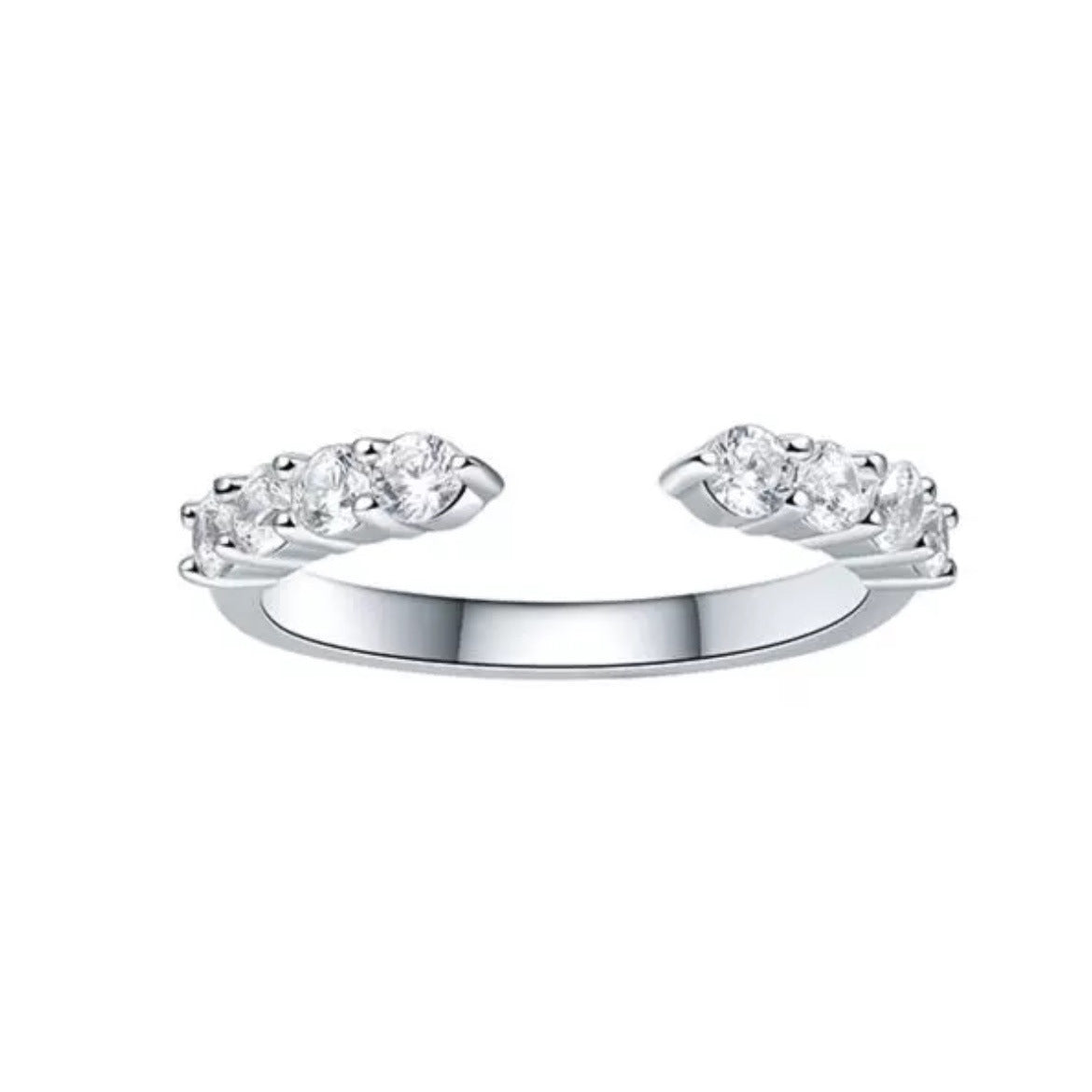 Jalissa Zircon Stackable Ring Set - 8-Stone Accent Ring [B451MEGU]