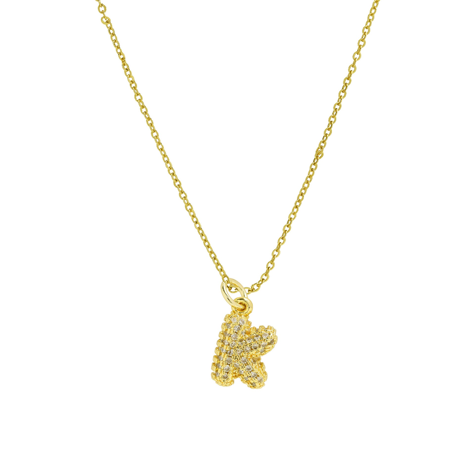 Dyana Balloon Letter Necklace - Letter K [YFLE2JKR]