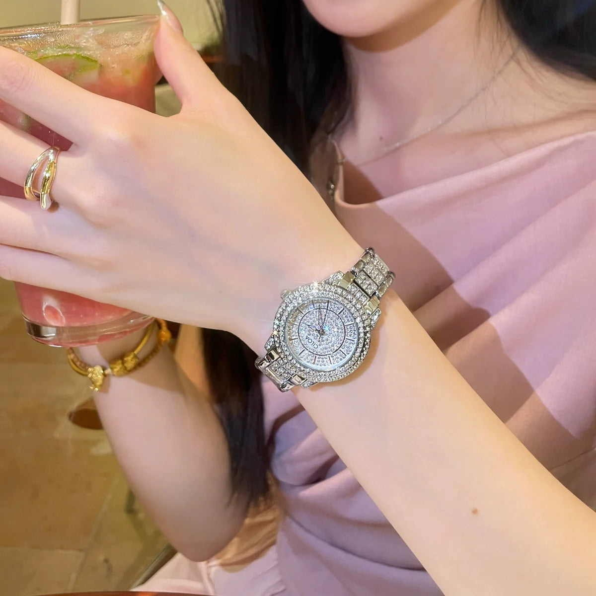 Taylah Starry Dial Watch - Silver Full PavŽ