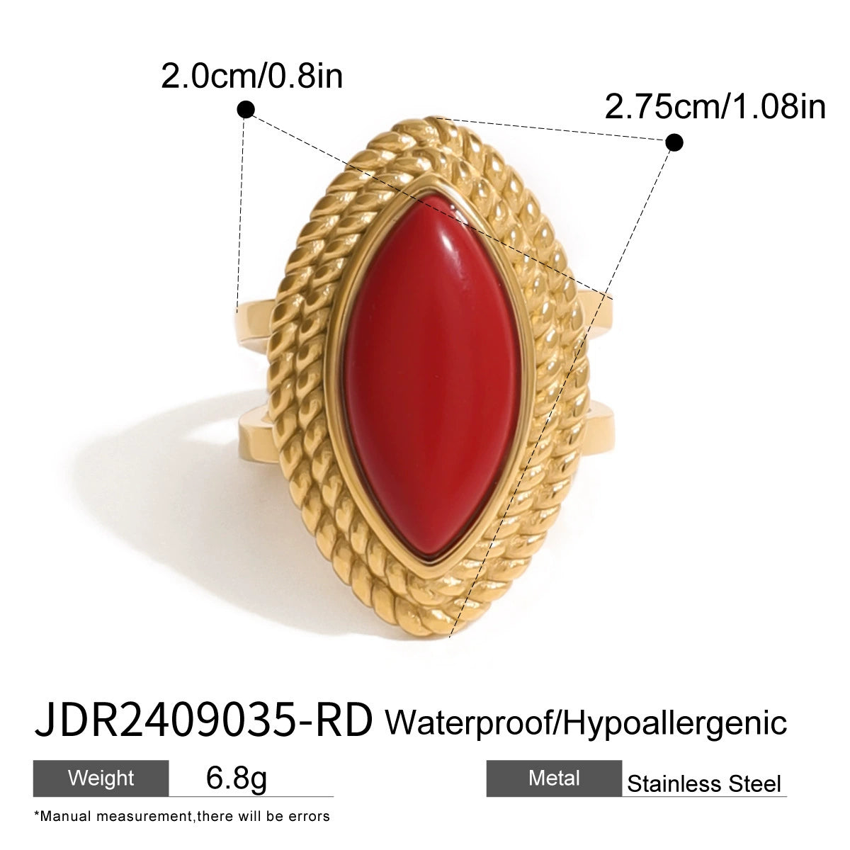 Alysson Red Agate Heart Jewelry Set - JDR2409035-RD [UWGV8HCB]