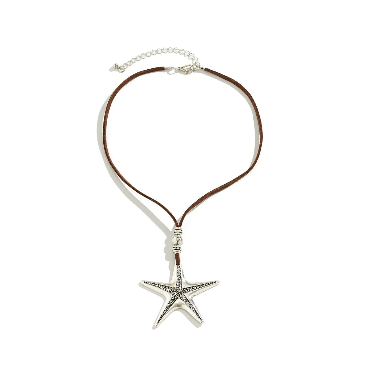 Taelor Velvet Starfish Choker - Silver