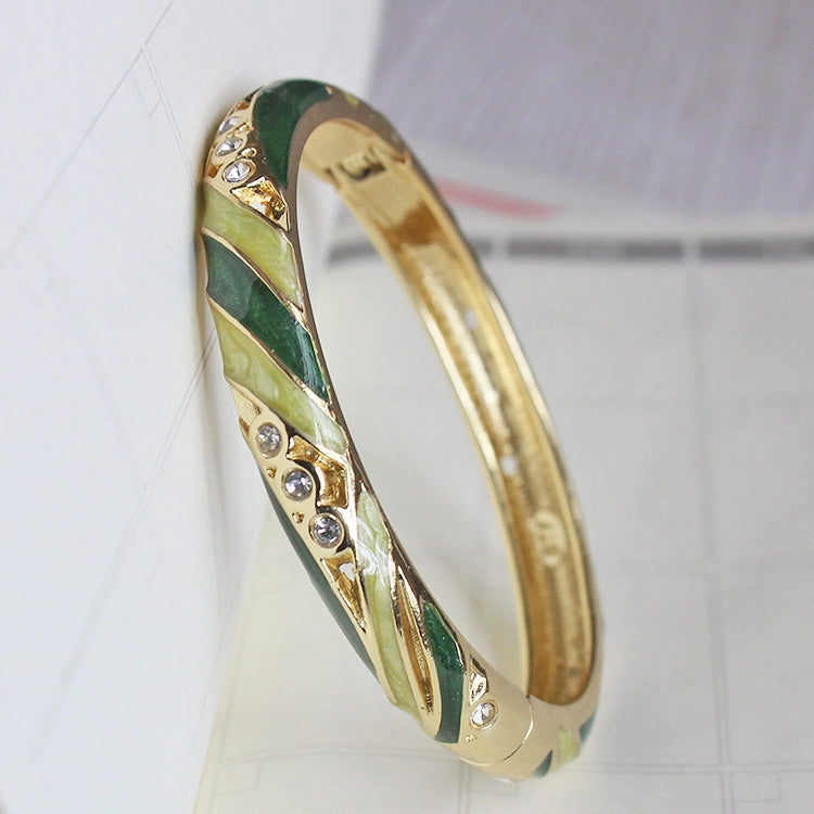 Kayci Enamel Glaze Bangle - Green [GCXGH1J5]