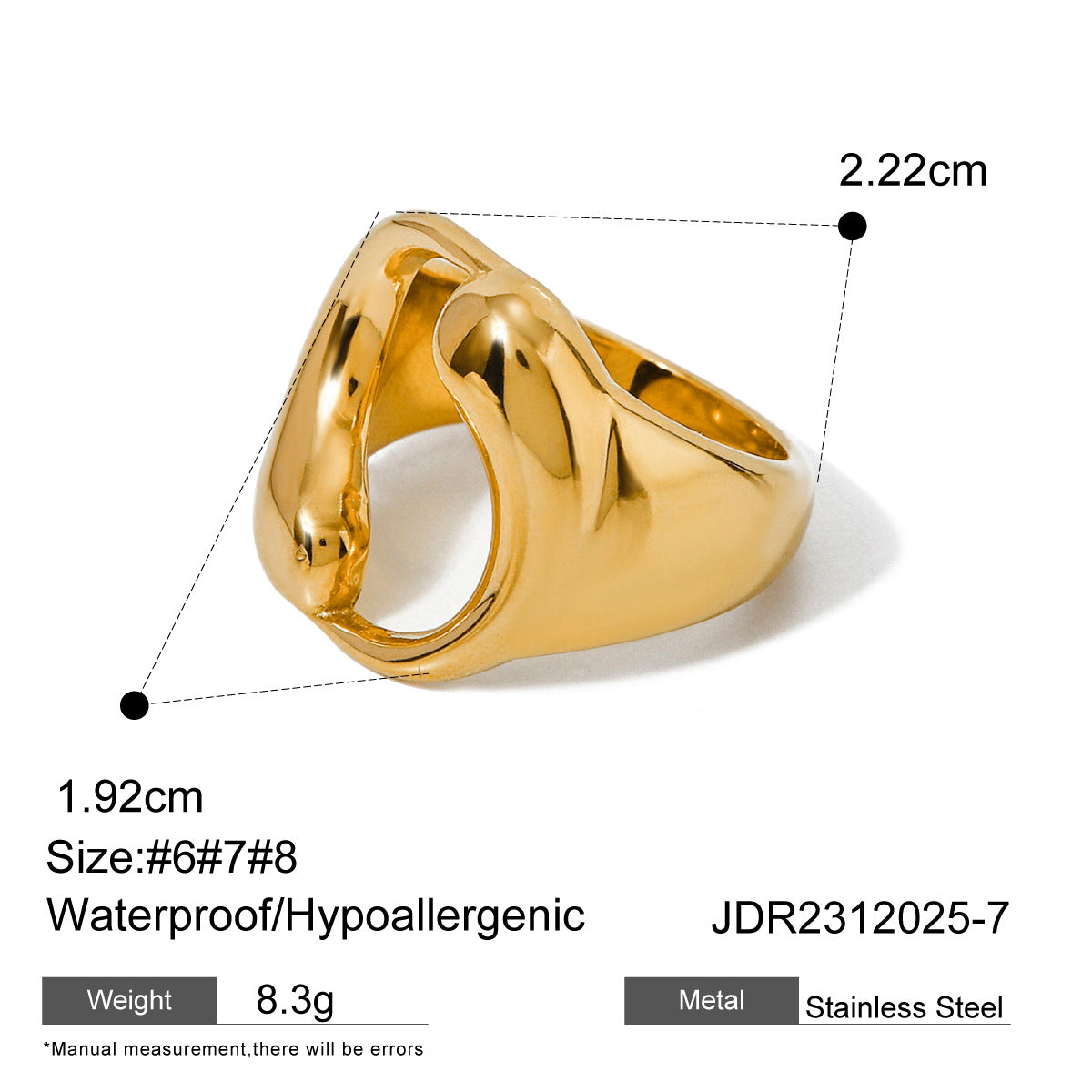 Nautica Gold Waterdrop Ring - Gold Tone [XG5T2SON]