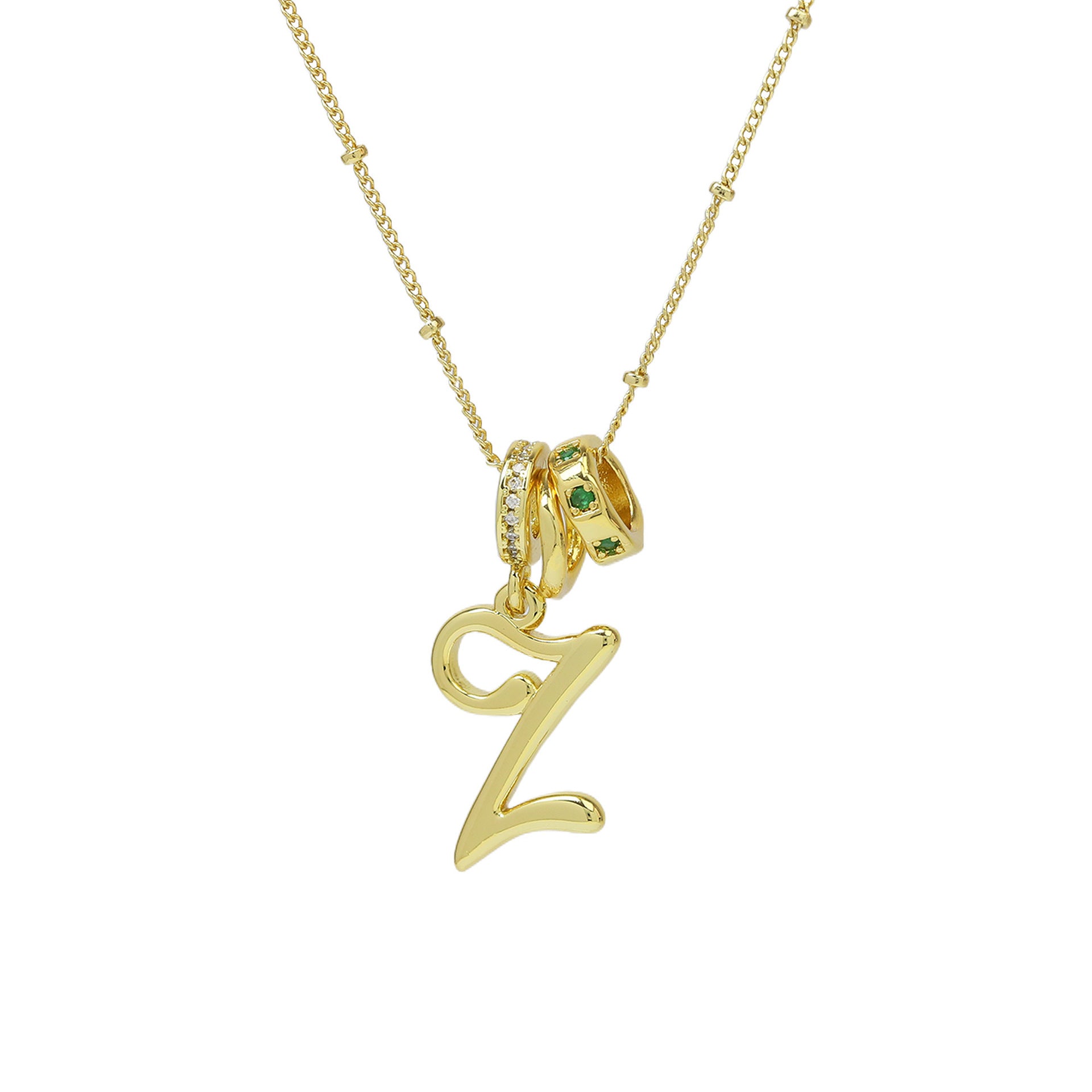 Jovi Cursive Initial Necklace - Gold Z [3JNOZ61P]